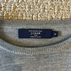 J.CREW 100% Merino Wool Grey Crew Neck Sweater